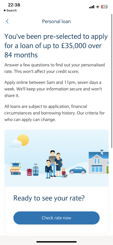 Before — Loans Overview page (original)